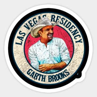 Retro Style Fan Art Design Garth brooks Las Vegas Residensy Sticker